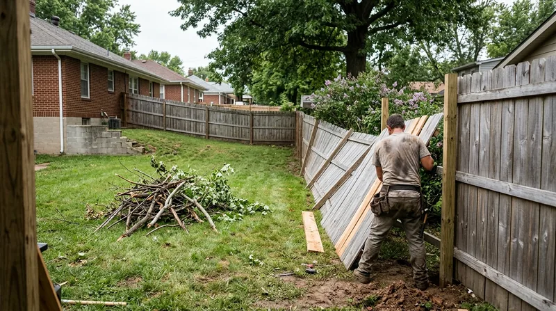 Storm Damage Fence Repair Kansas City